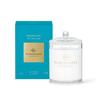 Glasshouse Fragrances Миланская свеча Midnight Candle Тройной аромат Натуральный соевый воск 2 фитиля Стеклянный подсвечник Шафран унц. Смесь, и Банка, 65-часовое горение, и Роза,