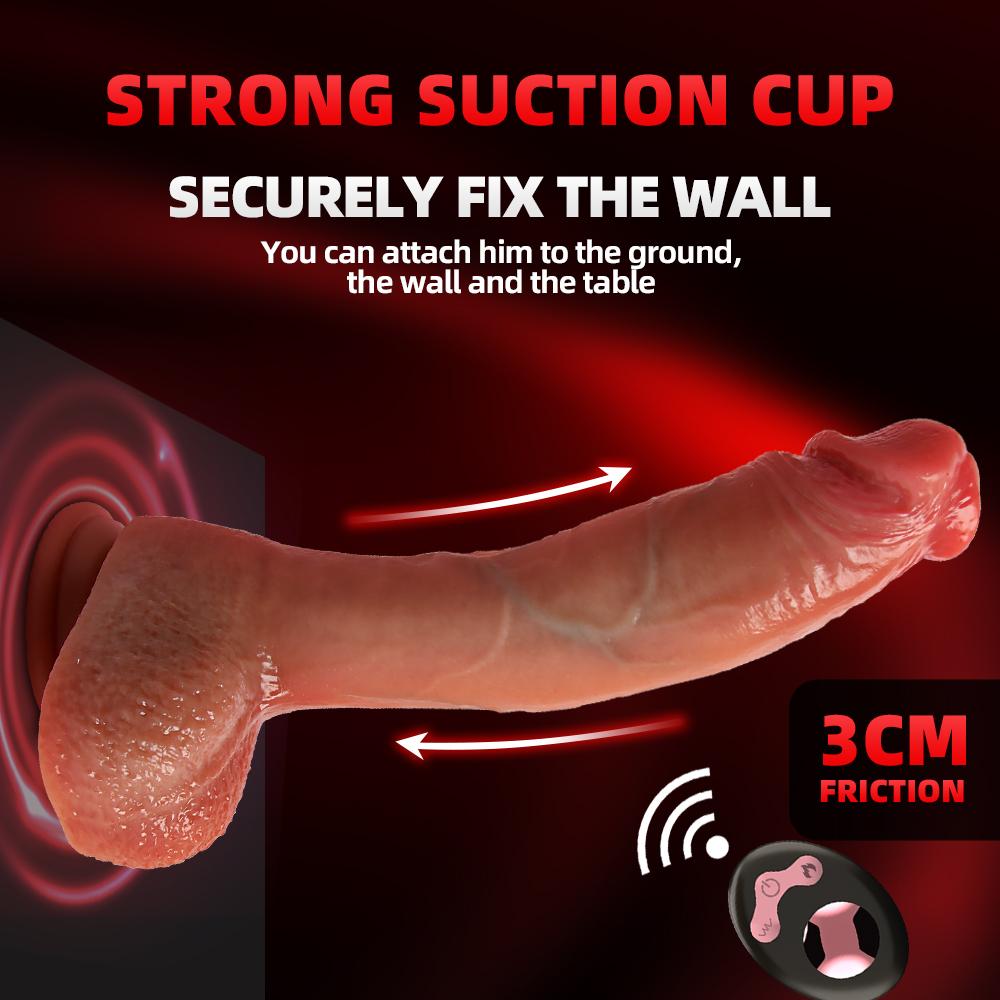 Длинный Реалистичный Дилдо Вибратор Пенис Телескопический Свинг Подогрев Силиконовый Дилдо Женский Сексуальный Для Взрослых Вибратор с Пультом Дистанционного Управления для Женщин