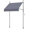 VEVOR Manual Retractable Awning, 150 cm Outdoor Retractable Patio Awning Sunshade Shelter