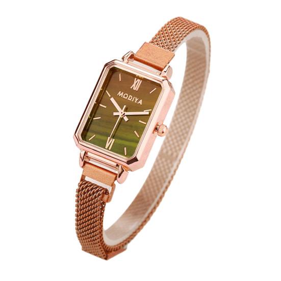 Женские часы с продолговатым циферблатом, кварцевый механизм, изысканный указатель, высокая точность, украшение без задержки, легкие женские наручные часы