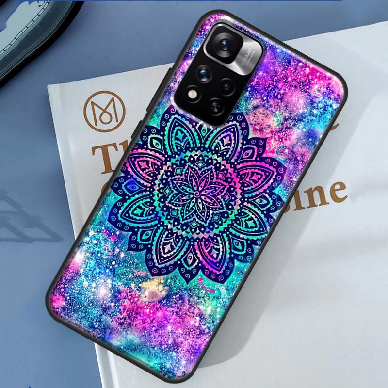 Цветочная Мандала Цветочный Чехол Для Xiaomi Redmi Note 14 13 11 9 10 12 Pro 9S 10S 11S 12S Redmi 10C 12C 13C 14C Обложка