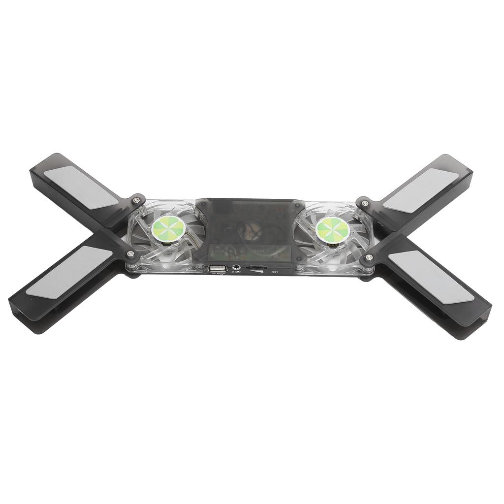 Laptop Cooler Pad Dual Fan Light Emitting Notebook Speaker Foldable Cooling Stand DR-2009A