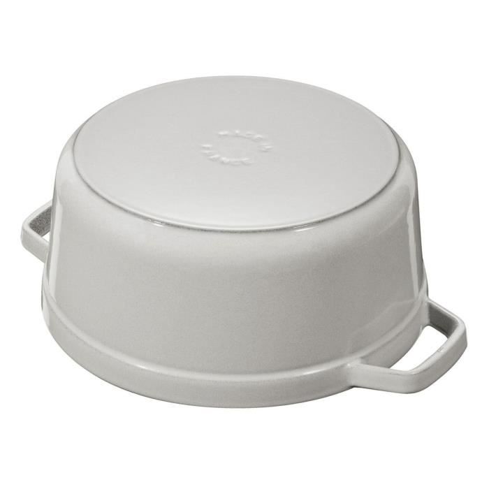 Cocotte Ronde - STAUB - Truffe Blanche - 18 cm - Fonte Émaillée - 1,7 l