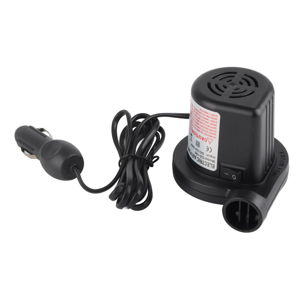 12V DC Electric Air Pump Inflator with 3 Nozzles for Inflatables Mattress Raft Bed Boat