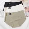 Women's Solid Color Ice Silk Panties Large Size Ultra-thin Breathable Briefs EMA
