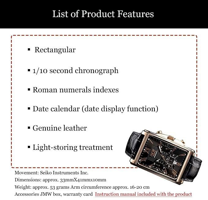 JMW TOKYO Square Watch In Black Rose This Limited Edition Seiko Quartz Watch Features a Genuine Leather Band and a Popular A Perfect Day To 300 Pieces