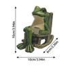 Creative Solar Powered Frog Night Light Waterproof Resin Frog Sculpture  Patio Landscape