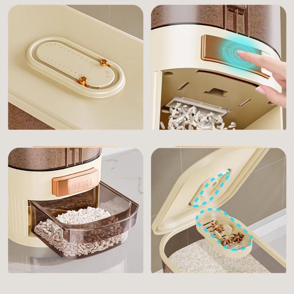 Герметичный контейнер для риса большой вместимости 6/11 кг, ведро для хранения порошка, новая кухонная коробка для хранения