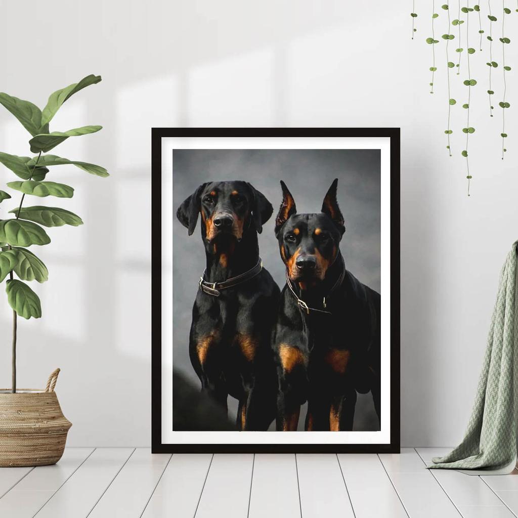 DIY алмазная живопись два добермана набор для вышивки крестом мозаика искусство алмазная живопись полный круг/квадратный алмаз украшение дома