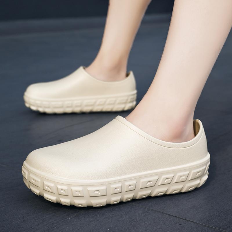 Original Kitchen Shoes Men Clogs Outdoor Plaltfotm Casual Waterproof Rain Shoes Non-slip Restaurant Work Oil-proof Chef Shoes