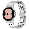 Для Samsung Galaxy Watch7 44мм/40мм Ремешок из нержавеющей стали с коннектором 5-звенный ремешок для смарт-часов, серебристый