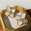 1 Pair Flower Stud Earrings For Women Girl French Vintage Fashion Wedding Romantic Ear Jewelry Gifts