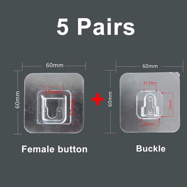 Новые 1/5/10/15 пар двухсторонних самоклеящихся настенных крючков, настенная вешалка, прозрачный присоска, крючок на присоске, двухсторонний, многоцелевой