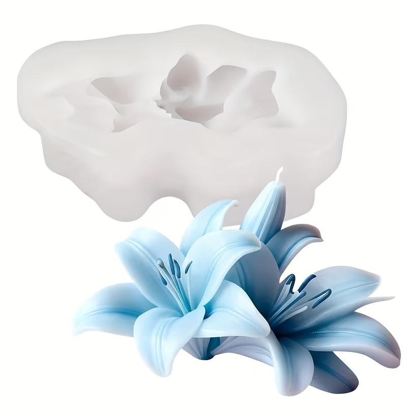 1 Realistic Lily Silicone Mold - Reusable, Non-stick Petal and Leaf Mold for Clay/resin/candle/soap/plaster Crafts, DIY Projects, Wedding Decorations
