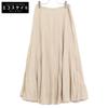 Beige 100% Linen Pleated Skirt Skirt S beigeUsed