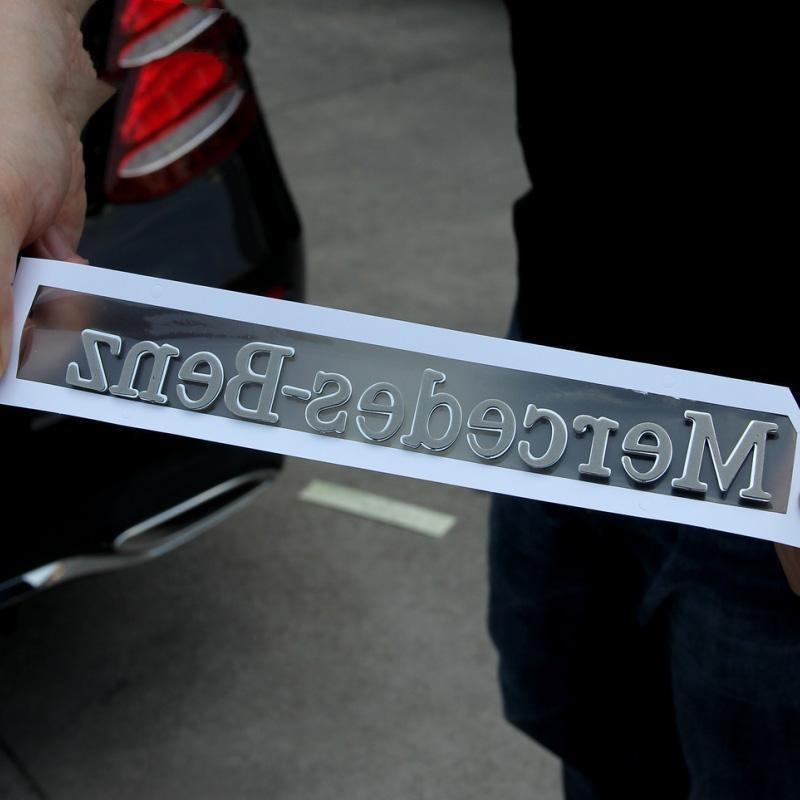 CUTRB1 For Mercedes Benz Original Letter Logo 3D ABS Car Emblem Stickers Universal Decals Modified Dody Rear Tail Standard Accessories