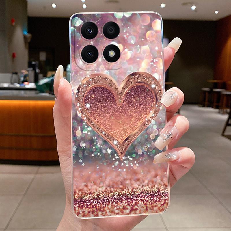 Чехол для телефона Honor X8A X8B X8 X8C 4G Funda Coque с бабочкой и бантом, защитный чехол, прозрачный мягкий силиконовый TPU чехол Capa
