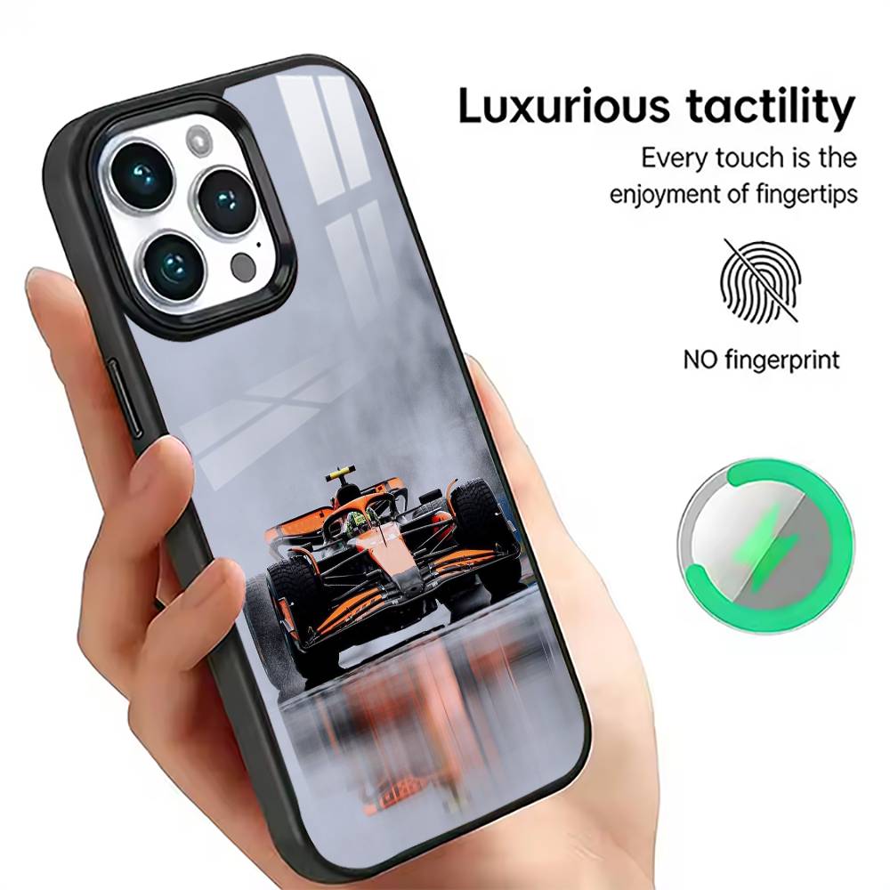 Чехол для телефона MCL34 MCL35 Formula car для iPhone 17, 16, 15, 14, 13, 12, 11 Plus, Pro, Магнитный для MagSafe, Беспроводная зарядка