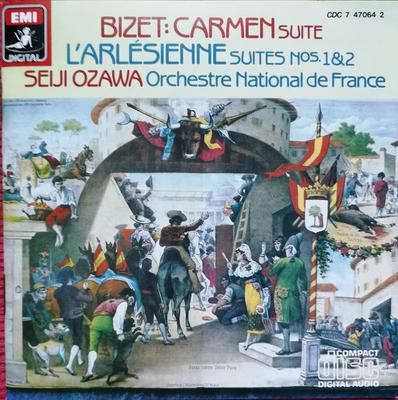 CD ЖОРЖ БИЗЕ - СЕЙДЖИ ОЗАВА / ОРКЕСТР - Сюита «Кармен»; Л'Арл?sienne Suites N CC383130 EMI, Angel Reco 1984 Европа Классика Б/У