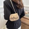Trendy Texture Minimalist Bag Women 2024 New Fashion Crossbody Bag Stylish Chic Shoulder Saddle Bag