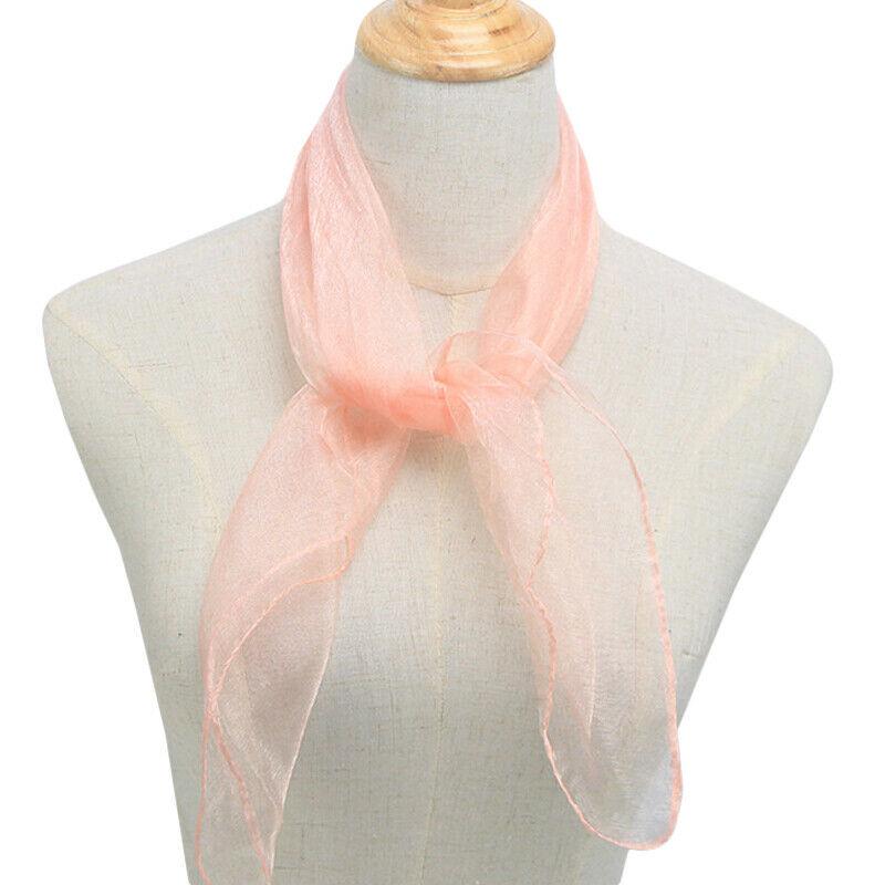 50-е годы квадратный шелковый шарф женский яркий цвет шифоновый платок на шею накидка мягкий тонкий хиджаб палантины шаль