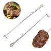 Pigtail Food Flipper Stainless Steel Grill Turner Hook Ergonomic Meat Flipping Hook for Grilling Steak Ribs Chicken Kitchen BBQ Accessories