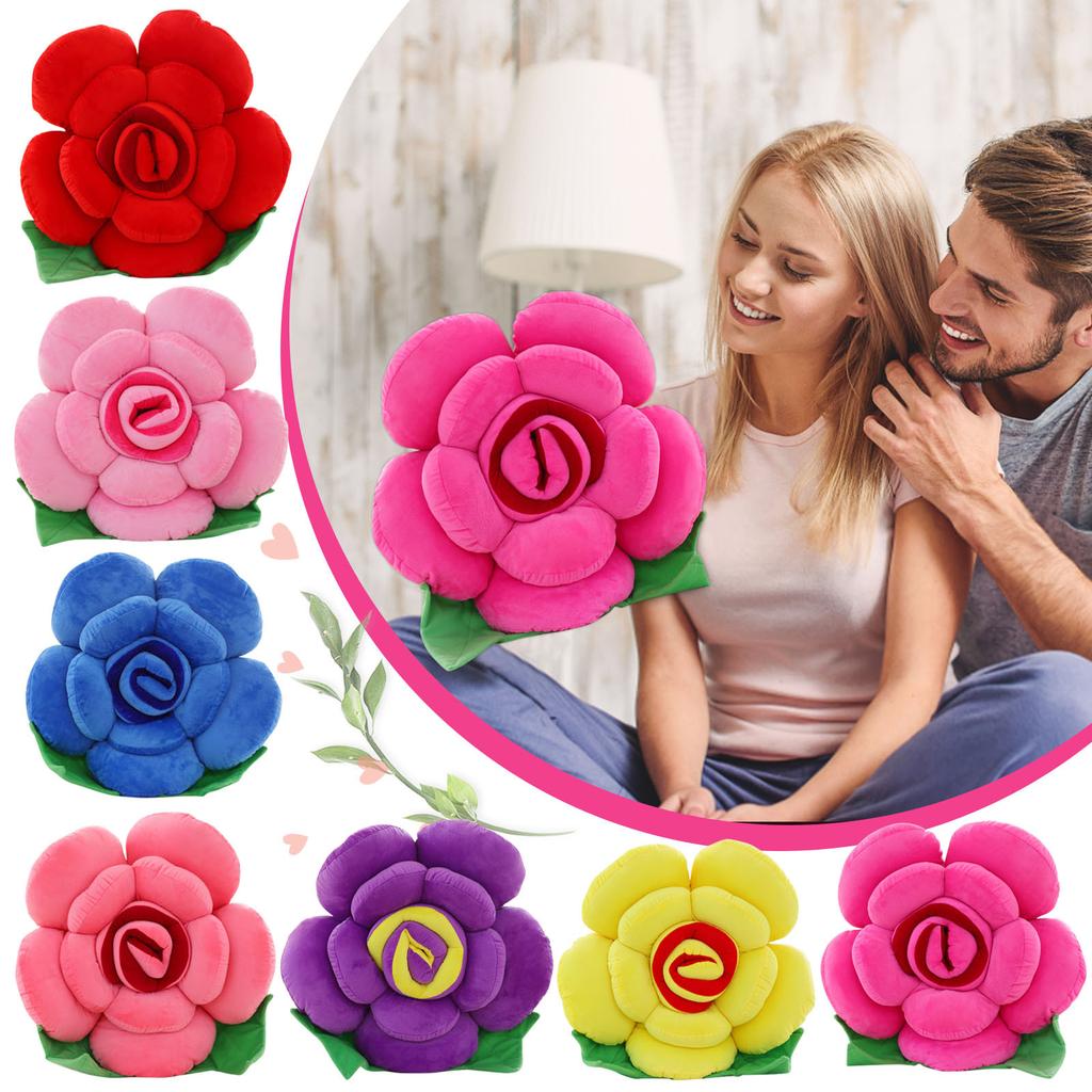 Подушка с цветком розы, диванная подушка на день Святого Валентина, плюшевая декоративная подушка для кровати, домашние подушки, подарки на день для мамы