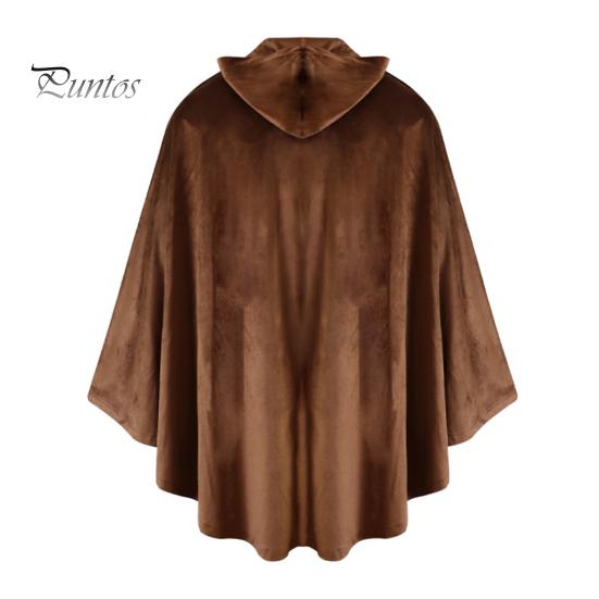 Плащ на Хэллоуин, шаль с капюшоном, стильный дизайн, накидка с пряжкой, однотонный длинный халат в средневековом стиле, костюм для косплея