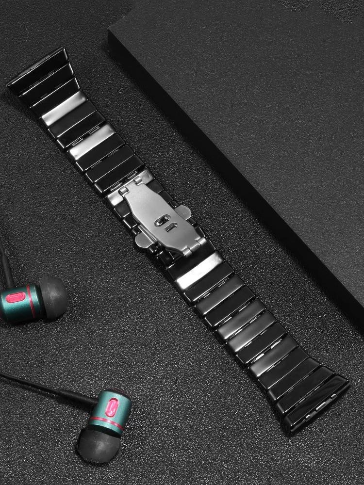 Классический керамический ремешок для часов серии Rado Sintra размером 17 мм, 26 мм, 29 мм, черный керамический браслет для женщин и мужчин