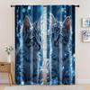 2pc, Curtain Cute Cat Pattern Machine Washable Fabric,Without Electricity Spring Party & Holiday Decor Suitable for Holiday