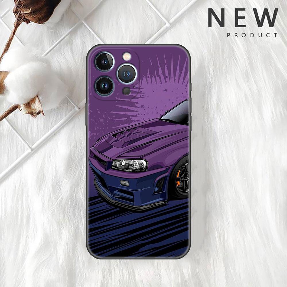 Чехол для Apple iPhone 11 13 12 14 Pro 7 Plus XR X XS Max 6 6S 13Pro SE 2022, силиконовый чехол для телефона, японский JDM, спортивные автомобили, комиксы