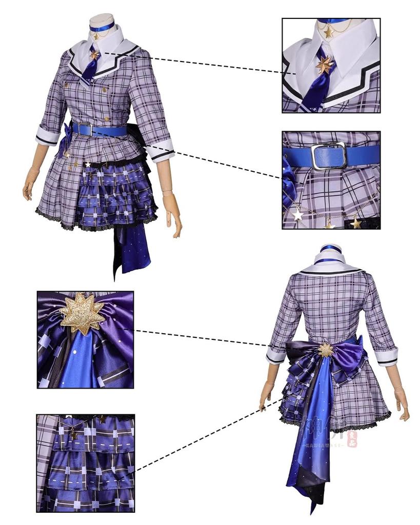Hosimati Suisei Cosplay with Virtual Hololive Cosplay Adult Cultural Event Stage Hosimati Suisei Cosplay [Kamizu Ryohin] Wig, Costume, Costume,