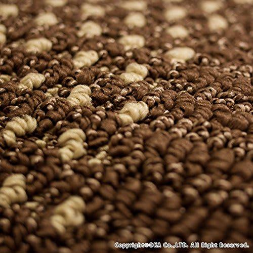 Oka (OKA) Yutosei Easy-to-Wash Kitchen Mat, Approx. 60cm x 240cm, Brown (Washable, Lightweight, Non-Slip, Cushioned)