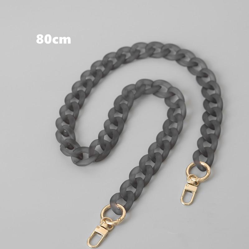 New Fashion Woman Bag Accessory Detachable Parts Replacement Chain Grey Resin Luxury Strap Women Acrylic Shoulder Handle Chain