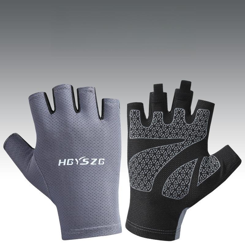 Half Finger Wear Resistant Bicycle Gloves Fishing Gloves Fitness Gloves Sports Outdoor Cycling Gloves