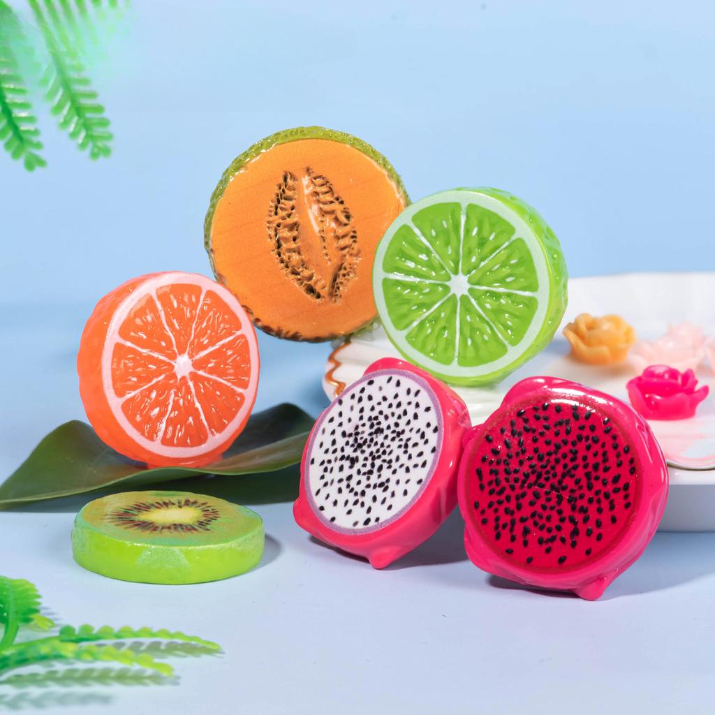 Микропейзаж Моделирование еды Игрушка Фруктовый ломтик Смоляное украшение Материал для поделок Чехол для мобильного телефона Заколка для волос Аксессуар Наклейка на холодильник