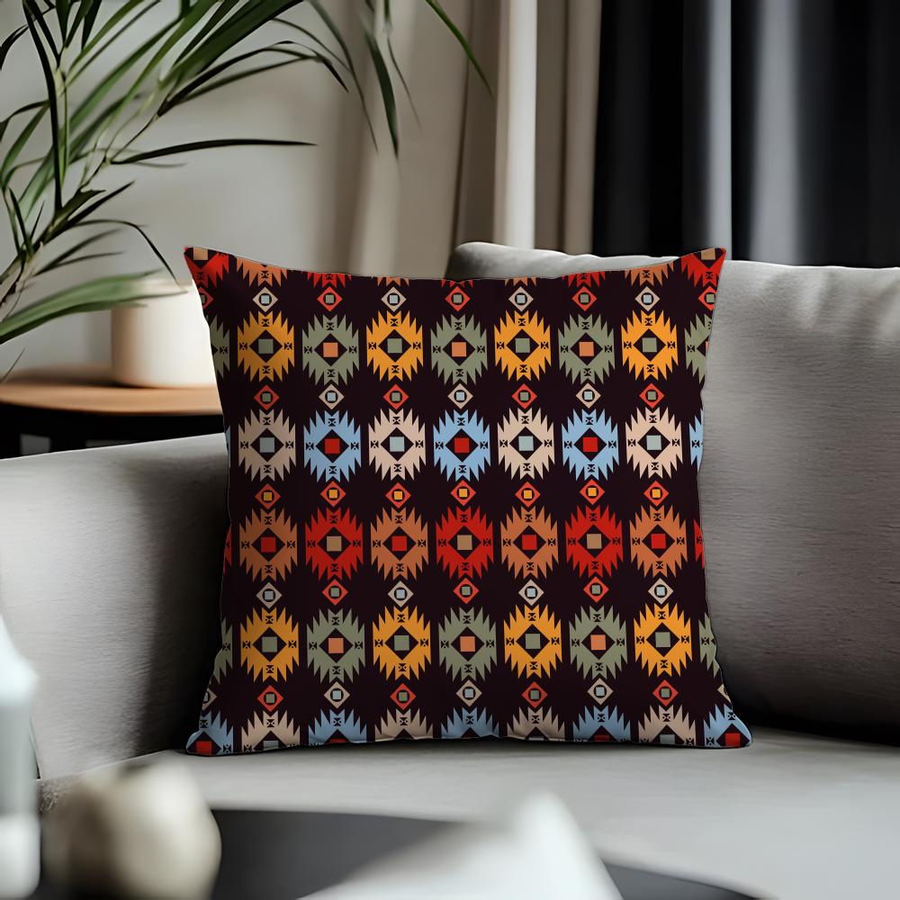 Viral FFfabric Patternied Cushion Cover Antidustmite Pillowcase Invisible Zipper Silky Short Plush Sofa Cushion Cover