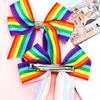 Cute Colorful Bowknot Hair Clip Lovely Ribbon Hair Clip Rainbow Hairpins Barrettes Girls HairPins 2000s Trend