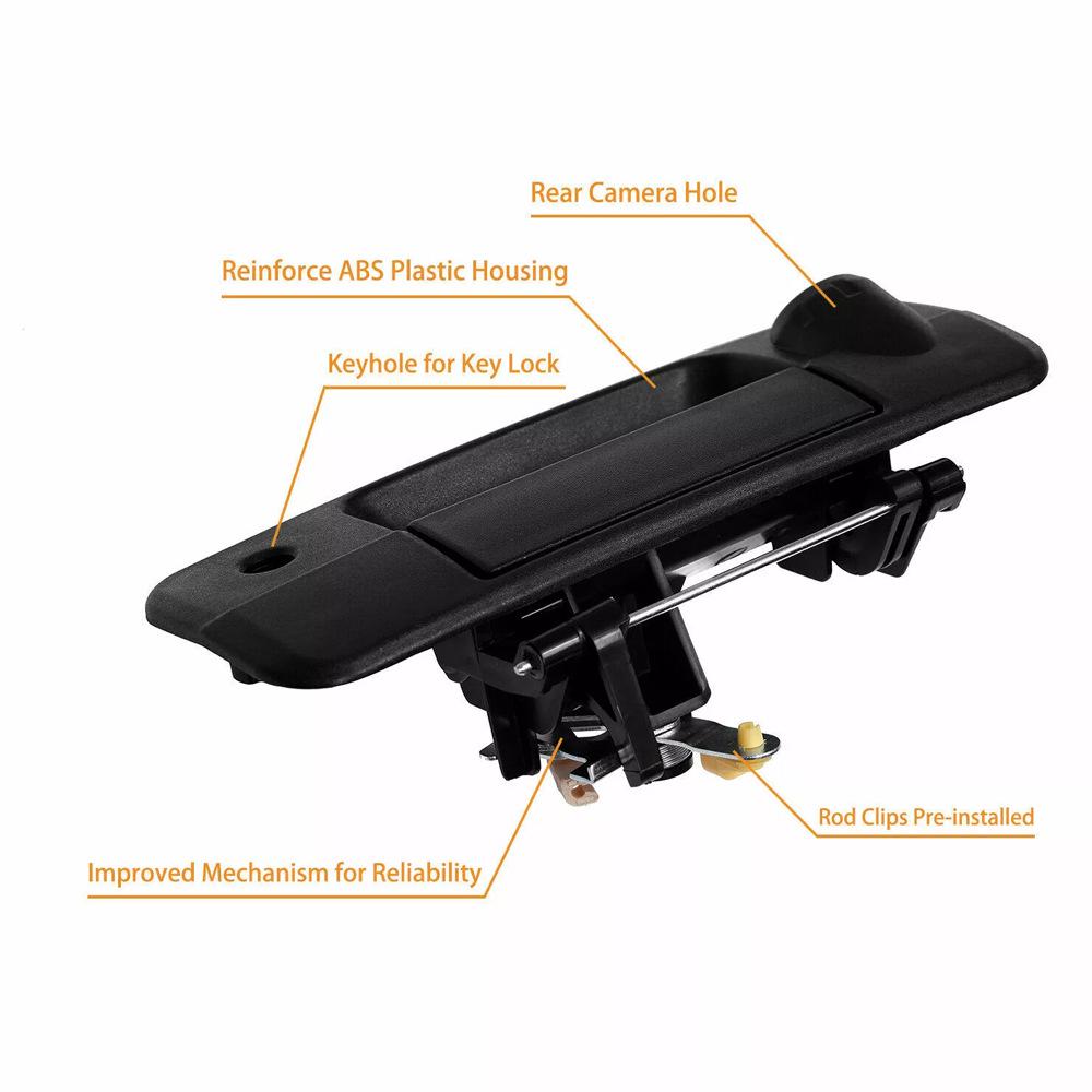 Door Handle Pull with Rear Camera Hole, Compatible with 2007-2013 Toyota Tundra (69090-0C051)