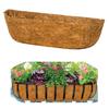 Coconut Fiber Flower Basket Liner Eco-friendly Easy To Reshape Rectangle Window Box Natural Coco Fiber Replacement Liner Garden Supplies