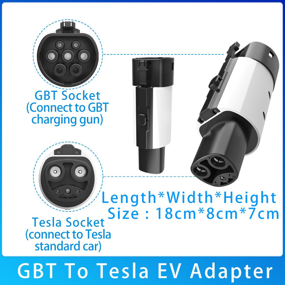 Адаптер Unirise GBT на Type2 для зарядного устройства электромобиля Конвертер GB/T на Tesla EV Коннекторы GB на Type1 EVSE для адаптера зарядки электромобиля