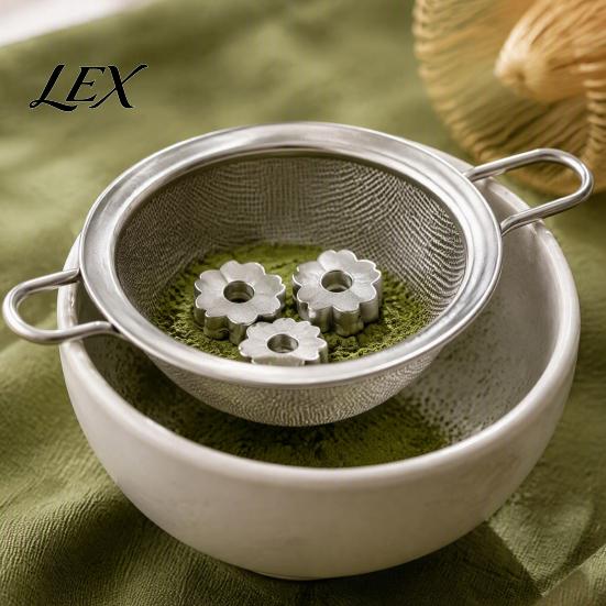 Powder Sifter Weight 3/4Pcs Flower-Shaped Matcha Sifting Bead, Stainless Steel Beads Weight, Japanese Tea Ceremony Tool for Clump-Free Flower