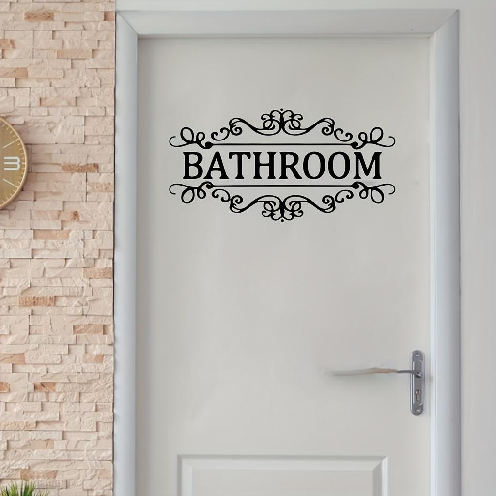 Черная ВАННАЯ Английская Декоративная Наклейка для Ванной, Самоклеящаяся Съемная ПВХ Наклейка, Подходящая для Украшения Ванной Комнаты Наклейки