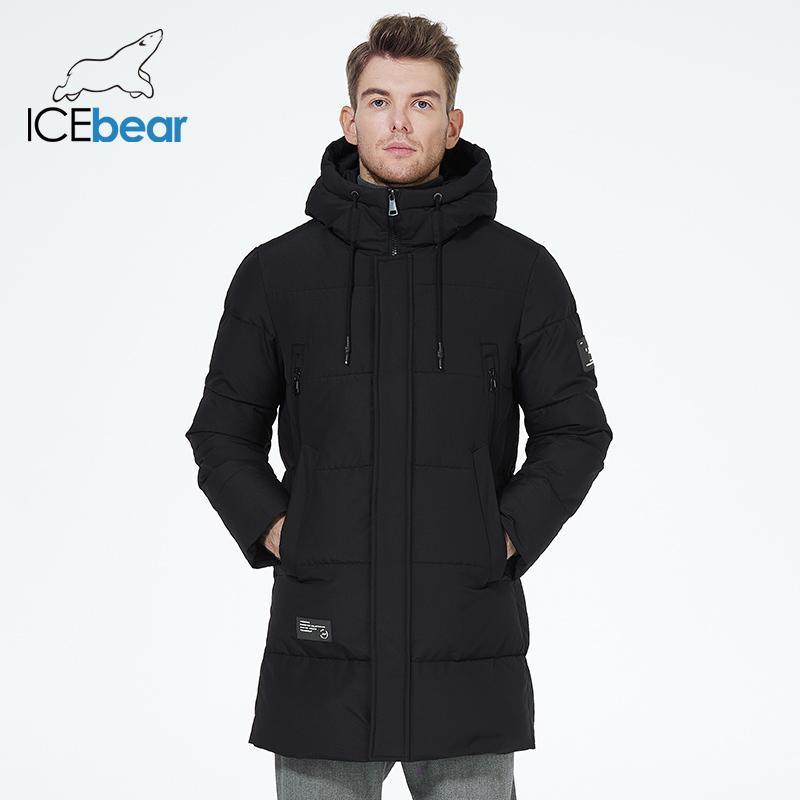 ICEbear 2023 Winter Jackets for Men Casual Cotton Coat Mid-length Puffer Parkas