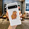 Чехол для телефона Google Pixel 10 Pro 10A Pixel 9 Pro XL Pixel 8 Pro 9A 8A 7A 7 6A 6 Pro Кавайная мультяшная капибара Смешной подарок