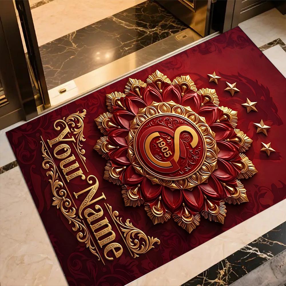 Galatasaray Pride Customizable Name Floor Rug Office Rug Design for Hallway Game Room Kitchen Study room Anti-slip Rug Office home decor