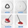 6 шт. сменная головка для швабры Spin Mop + основание головки швабры + сменная ручка, совместимая со шваброй Spin Mop