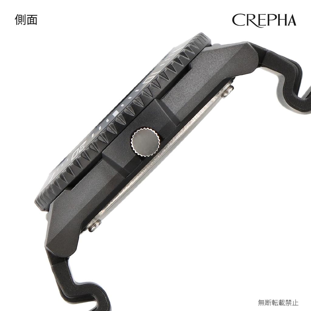 Аналоговые часы CREPHA с тихим секундным кварцевым механизмом, люминесцентные, с вращающимся в одном направлении безелем, водозащита 10 АТМ, ремешок 20 мм из уретана, черный, для мужчин, готовые к экзамену, японского производства