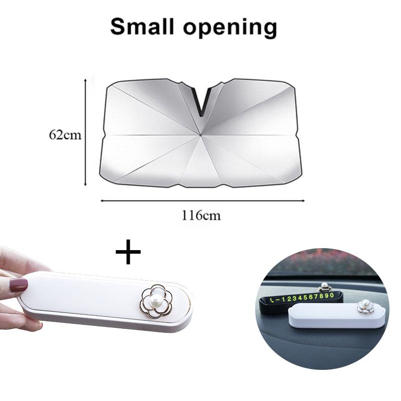 1PC Car Sunshade Umbrella-style Front Glass Sunshade Sunscreen Heat Insulation Cloth Car Windshield Sunshade Car Umbrella