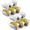 Silver Stainless Steel Taco Holder V-shaped Groove Mexican Food Rack Taco Stand Tortilla